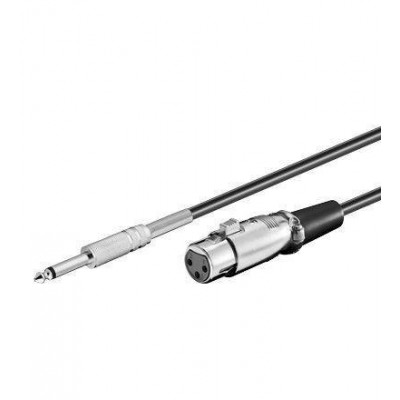 Cablu Jack 6.35 mm mono la XLR mama 6m Goobay