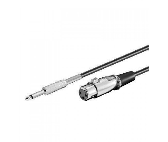 Cablu Jack 6.35 mm mono la XLR mama 6m Goobay