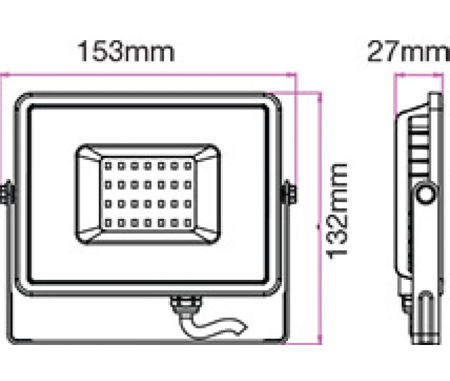 Reflector LED SMD 20W 1600lm 4000K IP65 alb cip SAMSUNG V-TAC