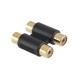 Adaptor prelungire 2x RCA mama la 2x RCA mama aurit