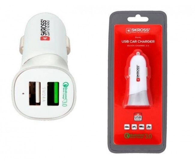 Incarcator auto 12-24V 2x USB Quick Charge 3.0 QC3.0 Skross