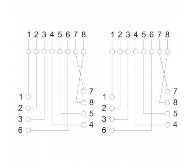 Priza dubla UTP CAT5 RJ45 8p8c alba