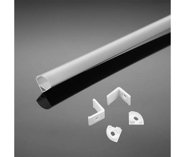 Profil aluminiu pentru banda LED 2m 15.8x15.8 mm alb pe colt V-TAC SKU-3369