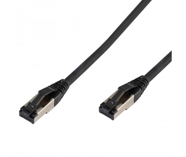 Cablu STP CAT8 Patchcord 2.5m RJ45-RJ45 negru max 40GB