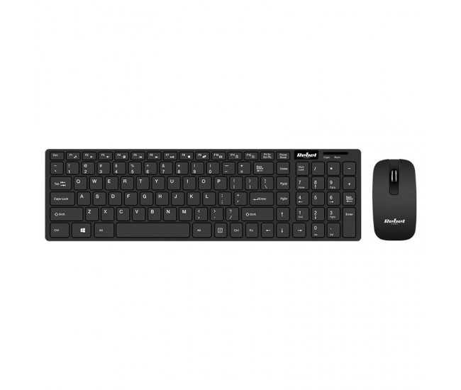 Kit tastatura si mouse wireless WS300 REBEL KOM1002