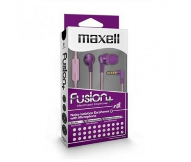 Casti in ureche roz cu mov FUSION Flower Maxell