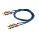 Cablu audio HiFi stereo 2x RCA - 2x RCA 1m dublu ecranat HOME