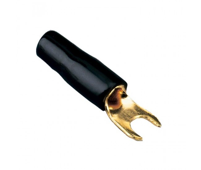 Papuc Terminal tip furca 20mm2 M4 aurit izolat negru ACV 30.4420-03