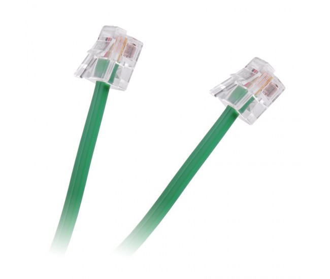 Cablu extensie telefonic verde 2m RJ11