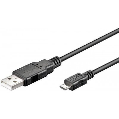 Cablu USB 2.0 1m A tata la micro USB tata negru Goobay