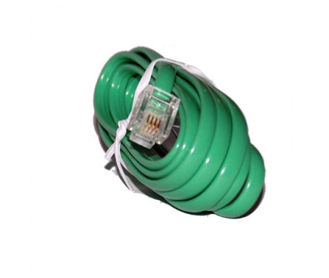 Cablu extensie telefonic verde 2m RJ11