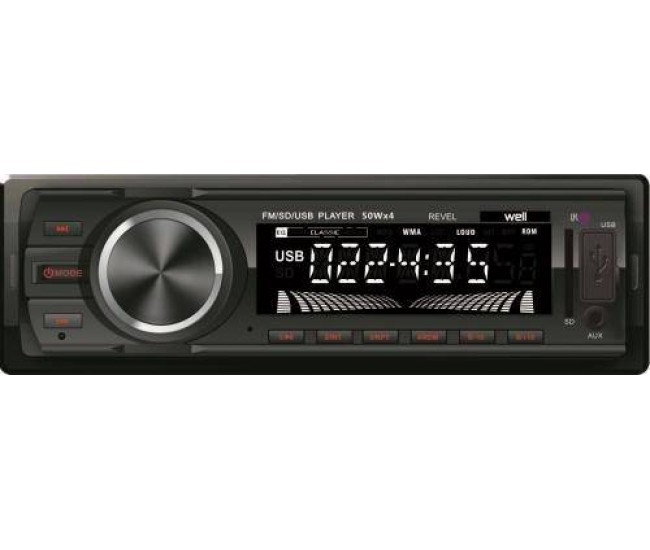 Radio auto cu slot USB si SD 4x50W Well