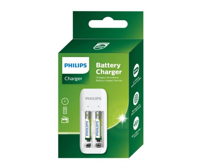 Incarcator USB Philips pentru acumulatori AA/AAA +2x AAA (LR03) 700mAh inclusi SCB2070NB/00