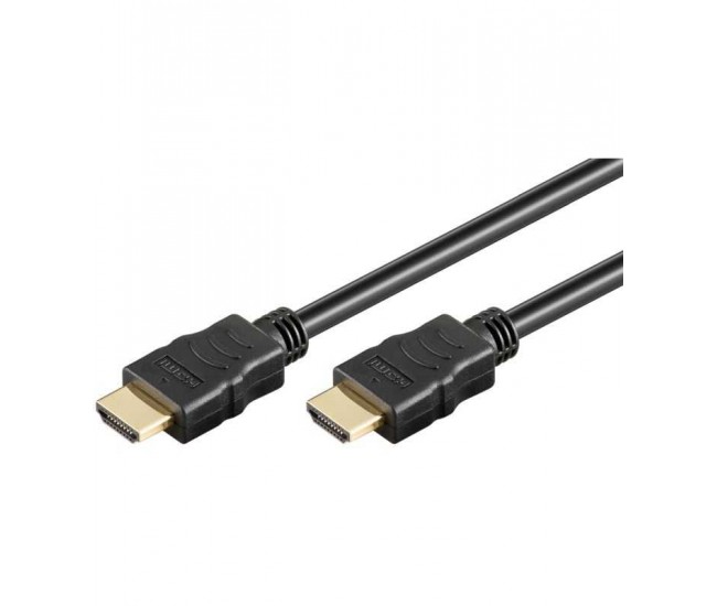 Cablu HDMI 2.0LC tata-tata 0.5m cu Ethernet 4K60Hz ARC negru Goobay 60619