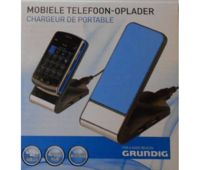 Suport telefon mobil +hub USB Grundig 4 port-uri USB 2.0