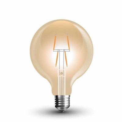 Bec LED 4W E27 G80 filament Amber 2200K V-TAC