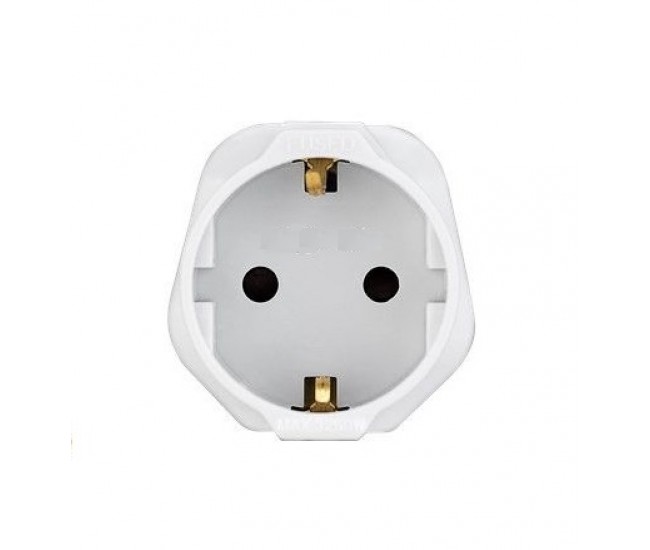 Adaptor priza EU SCHUKO - priza UK 13A cu pamantare pentru calatorii