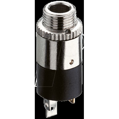 Conector jack stereo mama 3.5 mm de sasiu cu piulita Lumberg