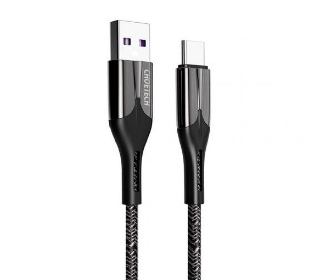 Cablu USB A - USB Type C 5A 25W 1.2m negru Choetech AC0013-BK