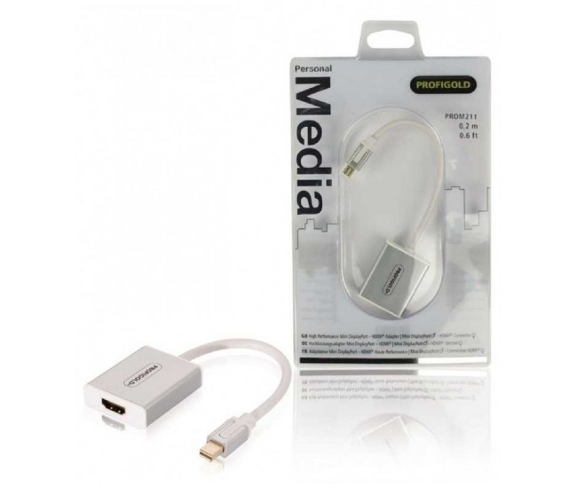 Adaptor Profesional mini DisplayPort - HDMI v1.1 0.2m alb Profigold