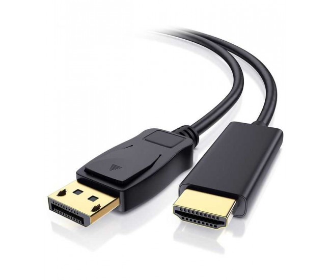 Cablu DisplayPort tata - HDMI tata 10m 1080p aurit KPO-10023 Cabletech