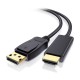 Cablu DisplayPort tata - HDMI tata 10m 1080p aurit KPO-10023 Cabletech