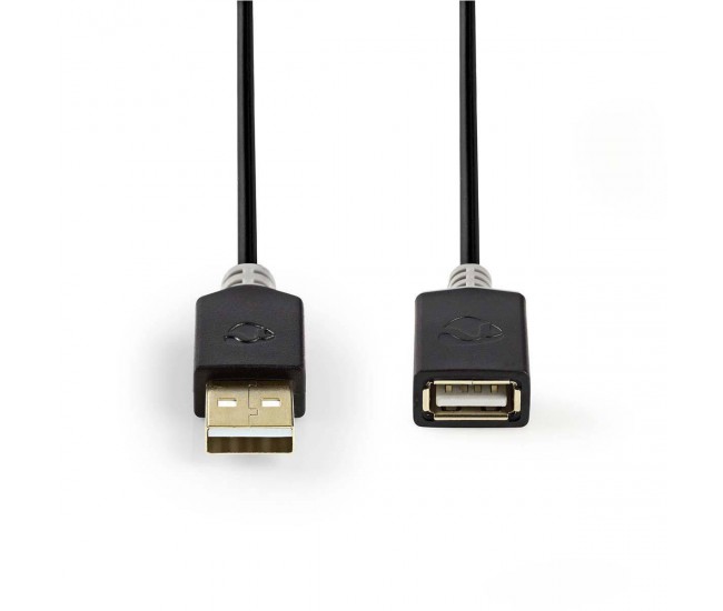 Cablu USB 2.0 A tata - USB A mama 2m Nedis