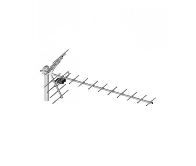 Antena directionala tip Yagi 19 DVB-T + analogice 21 - 60 474-862MHz 16dB polarizare orizontala verticala