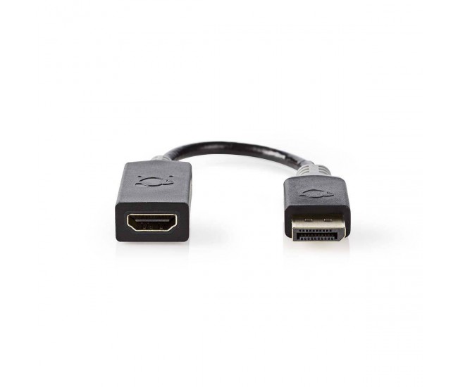 Cablu adaptor 4K DisplayPort v1.2 tata - HDMI mama 0.2m gri Nedis