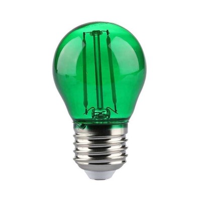 Bec LED G45 E27 2W cu filament lumina verde V-tac SKU-217411