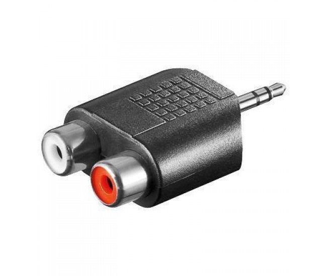 Adaptor Jack 3.5 mm stereo la 2x RCA mama Goobay