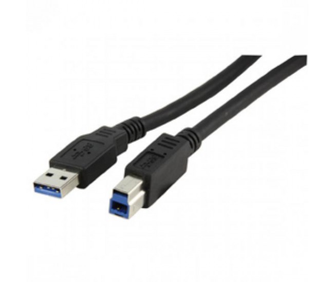 Cablu USB 3.0 USB A mufa - USB B mufa nichelat 1m negru 28AWG LOGILINK CU0023