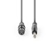 Cablu mono XLR 3 pini mama - Jack 6.5 mm tata 5m gri Nedis