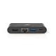 Adaptor USB Type C - HDMI USB3.0 Gigabit Ethernet USB Type C PD 100W negru Nedis