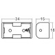 Suport 1x 1/2AA 1/2R6 cabluri 150mm COMF BH-1/2AA-2A