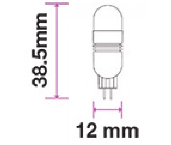 Bec LED G4 1.5W 12V alb 6400K alb rece V-TAC