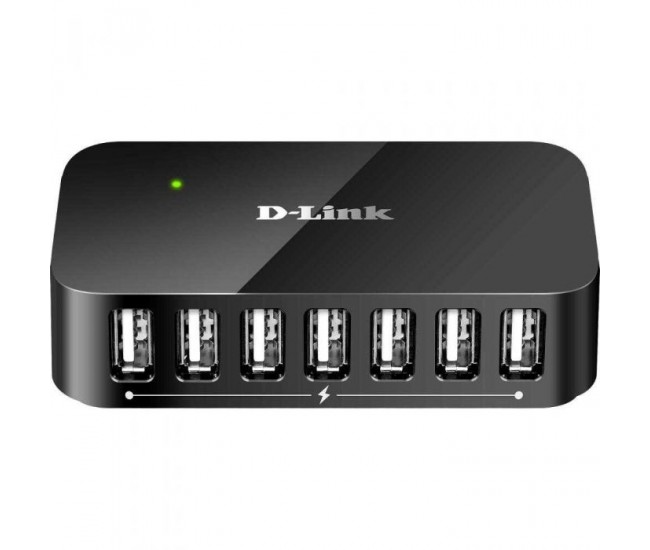 HUB USB 2.0 cu 7 porturi D-Link DUB-H7 cu alimentare la retea