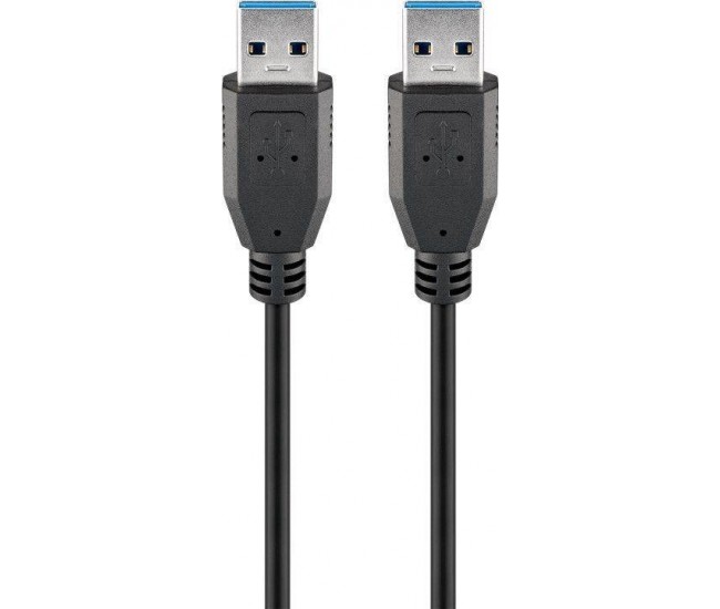 Cablu USB 3.0 5m USB A tata - USB A tata SuperSpeed 5Gbit/s negru Goobay