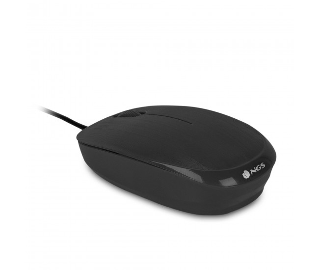 Mouse optic 1000dpi USB negru Flame NGS