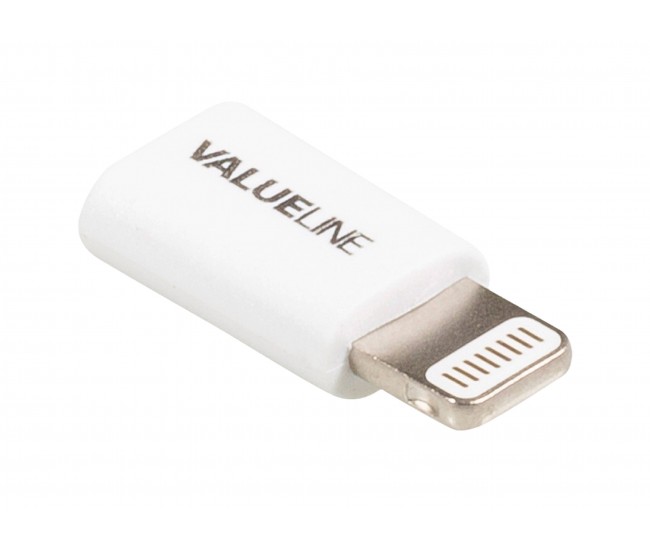 Adaptor iPhone Lightning tata - micro USB mama alb Valueline