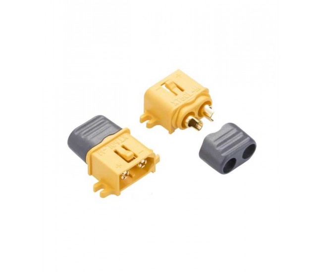 Conector XT60 alimentare DC mufa tata 2pinlipire galbena AMASS XT60L-M