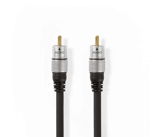 Digital Audio AV Cablu 1x RCA tata - 1x RCA tata 1.5m placat cu aur Nedis