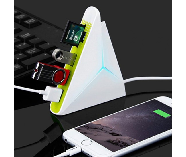 HUB USB 2.0 3 porturi si CARD READER OMEGA