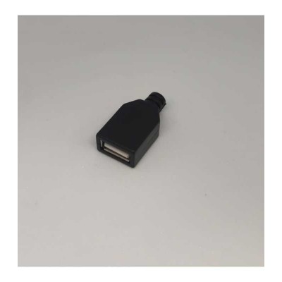 Mufa USB (2.0) TIP A mama pe cablu carcasa plastic negru