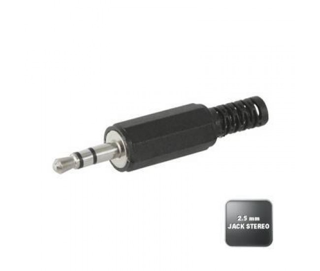 Mufa Jack 2.5 mm stereo tata cu protectie cablu Goobay