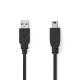 Cablu USB 2.0 A tata - Mini USB 5-pini tata 5m negru NEDIS