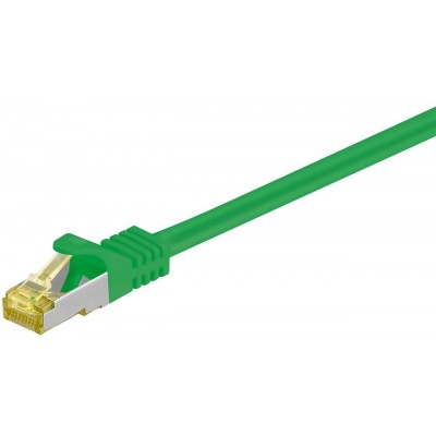 Cablu patch SFTP CAT7 mufat 1m verde RJ45 tata - RJ45 tata GOOBAY