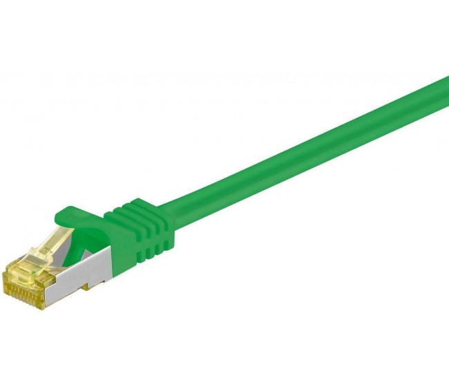 Cablu patch SFTP CAT7 mufat 1m verde RJ45 tata - RJ45 tata GOOBAY