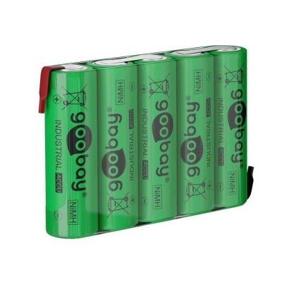 Pachet acumulatori 5x AA 2100mAh 6V Nickel-metal hybride NIMH Goobay