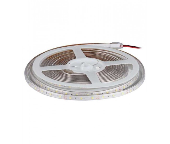 Banda LED SMD3528 12V 3.2W/m 60LED/m 420lm/m albastru IP65 5M V-tac SKU-212035